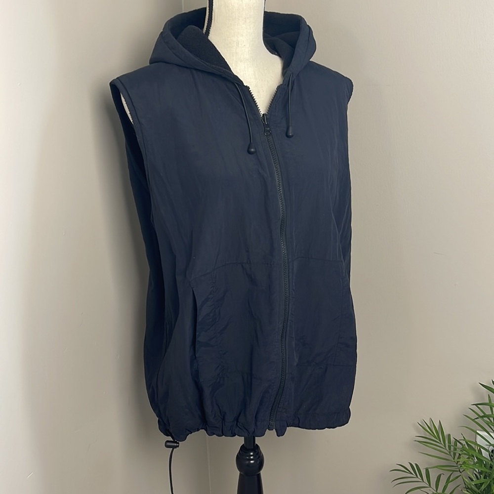 Susan Bristol Sleeveless Fleece Lined Hooded Full Zip Jacket/Vest   Size L
